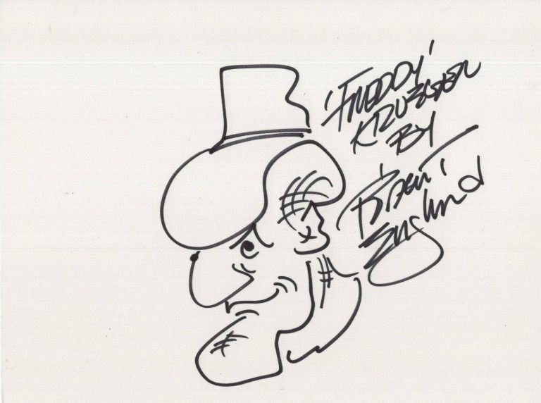 ROBERT ENGLUND HAND SIGNED ORIGINAL 8×11 DRAWING+COA RARE FREDDY KRUEGER COLLECTIBLE MEMORABILIA