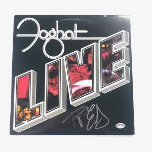 ROGER EARL SIGNED VINYL COVER PSA/DNA AUTOGRAPHED FOGHAT LIVE COLLECTIBLE MEMORABILIA