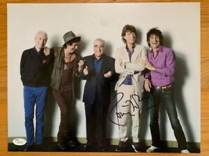 RON WOOD HAND SIGNED 11×14 OVERSIZED COLOR PHOTO THE ROLLING STONES JSA COLLECTIBLE MEMORABILIA