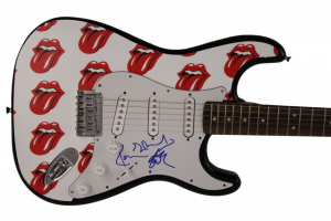 RONNIE WOOD SIGNED AUTOGRAPH 1/1 FENDER ELECTRIC GUITAR THE ROLLING STONES JSA COLLECTIBLE MEMORABILIA