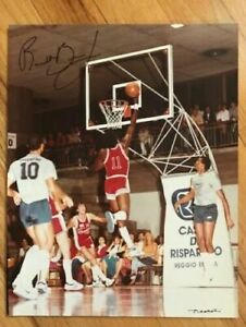 ROOSEVELT BOUIE VINTAGE HAND SIGNED 9x12 COLOR PHOTO+COA SYRACUSE BASKETBALL