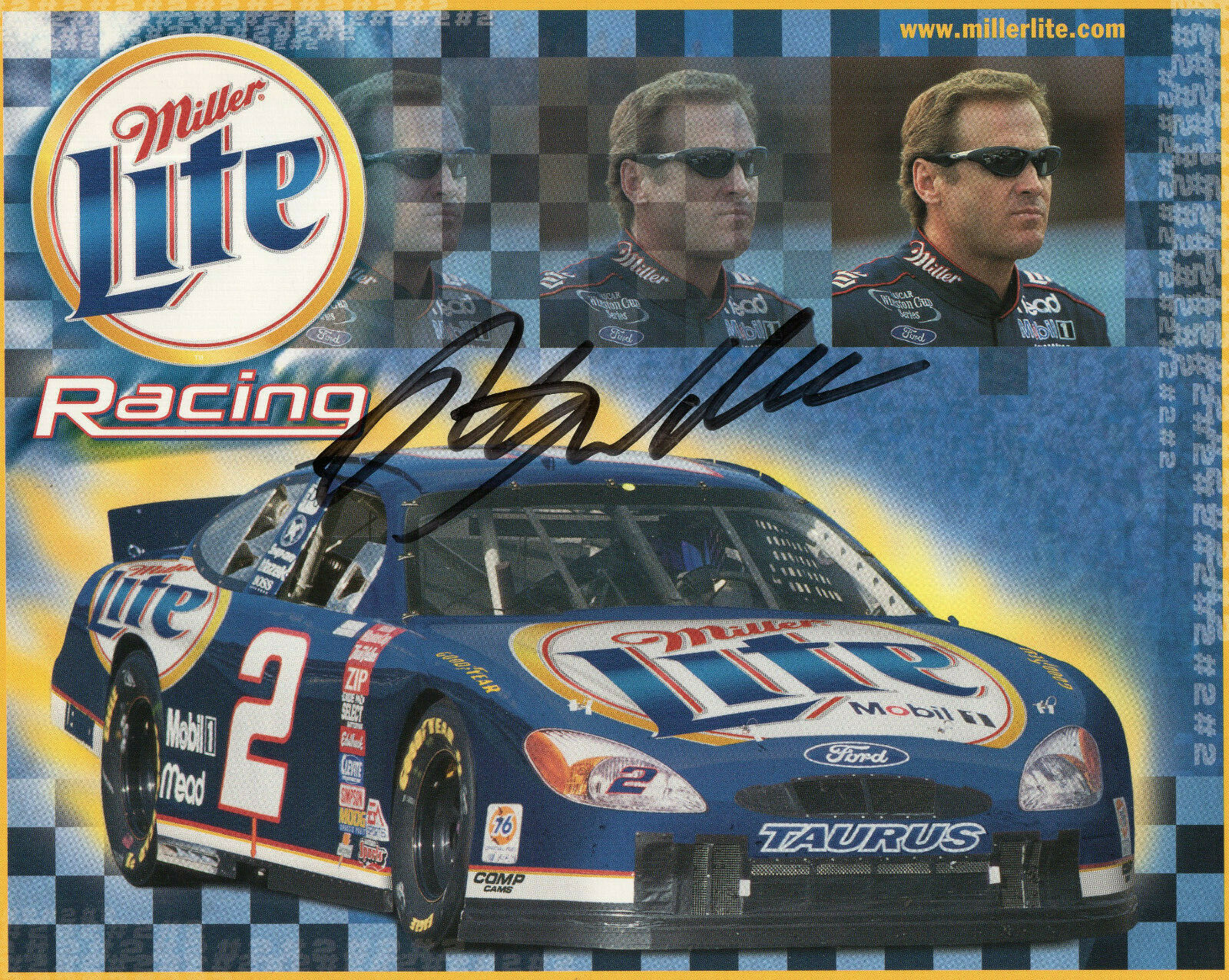 RUSTY WALLACE HAND SIGNED 8x10 COLOR PHOTO+COA GREAT NASCAR DRIVER ...