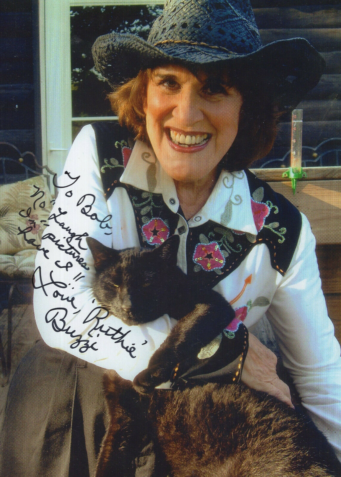 RUTH BUZZI HAND SIGNED 8x10 COLOR PHOTO+COA GREAT LAUGH-IN COMEDIAN