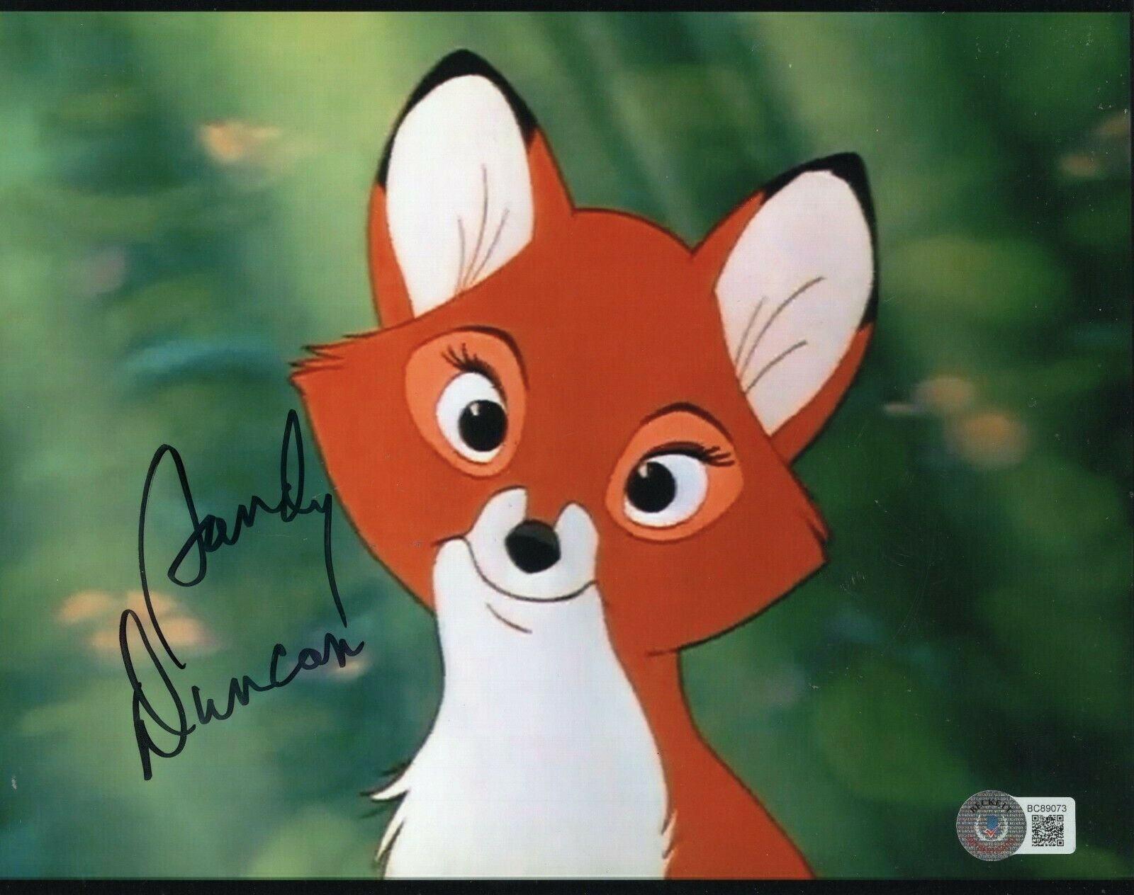 Sandy Duncan Signed The Fox And The Hound 8x10 Photo W Beckett Coa Bc89073 Autographia