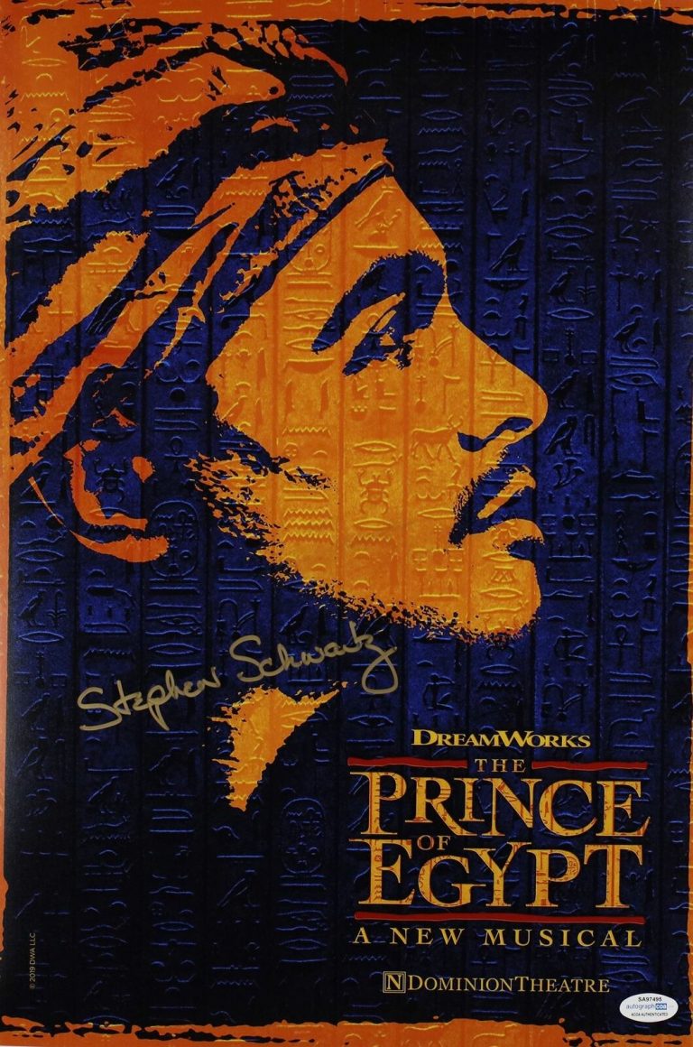 STEPHEN SCHWARTZ SIGNED THE PRINCE OF EGYPT 12X18 MOVIE POSTER ACOA COLLECTIBLE MEMORABILIA