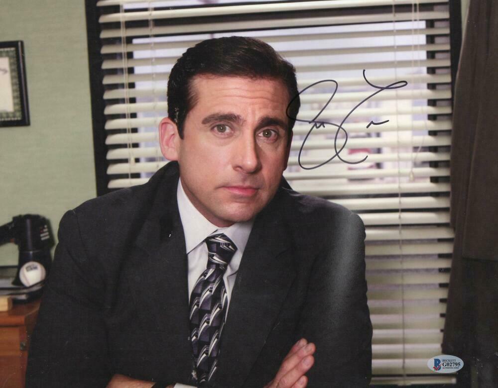 STEVE CARELL SIGNED 11X14 PHOTO THE OFFICE AUTHENTIC AUTOGRAPH BECKETT COA G