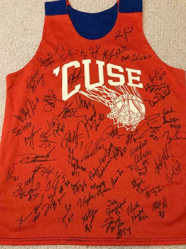 SYRACUSE BASKETBALL SIGNED PRACTICE JERSEY 50 SIGS JSA MELO+PEARL+BOEHEIM COLLECTIBLE MEMORABILIA