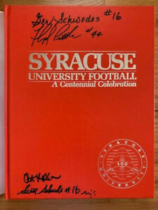 SYRACUSE FOOTBALL HARDCOVER BOOK SIGNED BY FLOYD LITTLE+GER/SCOTT SCHWEDES COA COLLECTIBLE MEMORABILIA
