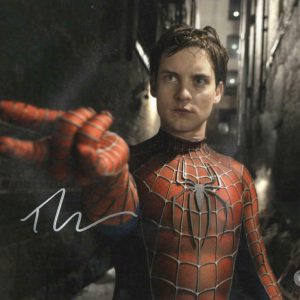 TOBEY MAGUIRE SIGNED 11X14 PHOTO SPIDER-MAN MARVEL AUTOGRAPH BECKETT LOA E