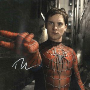 TOBEY MAGUIRE SIGNED 11X14 PHOTO SPIDER-MAN MARVEL AUTOGRAPH BECKETT LOA H