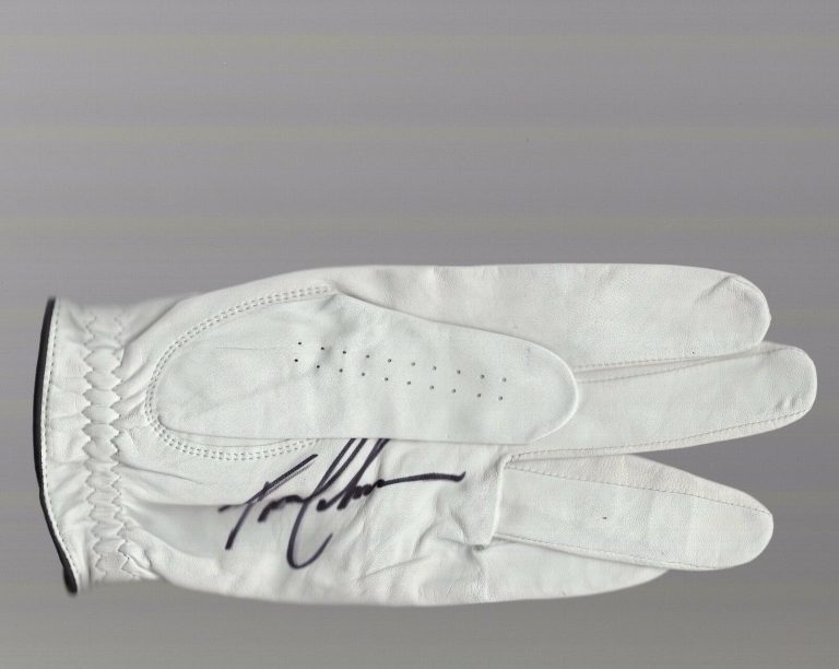TOM LEHMAN HAND SIGNED GOLF GLOVE+COA GREAT GOLFER 1996 OPEN CHAMPION COLLECTIBLE MEMORABILIA