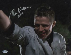 TOM WILSON SIGNED BACK TO THE FUTURE 11X14 BIFF AUTHENTIC AUTOGRAPH BECKETT 7 COLLECTIBLE MEMORABILIA