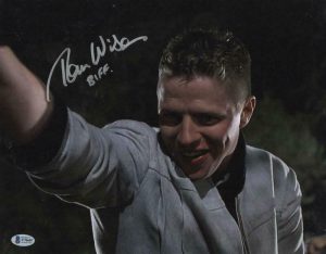TOM WILSON SIGNED BACK TO THE FUTURE 11X14 BIFF AUTHENTIC AUTOGRAPH BECKETT 8 COLLECTIBLE MEMORABILIA