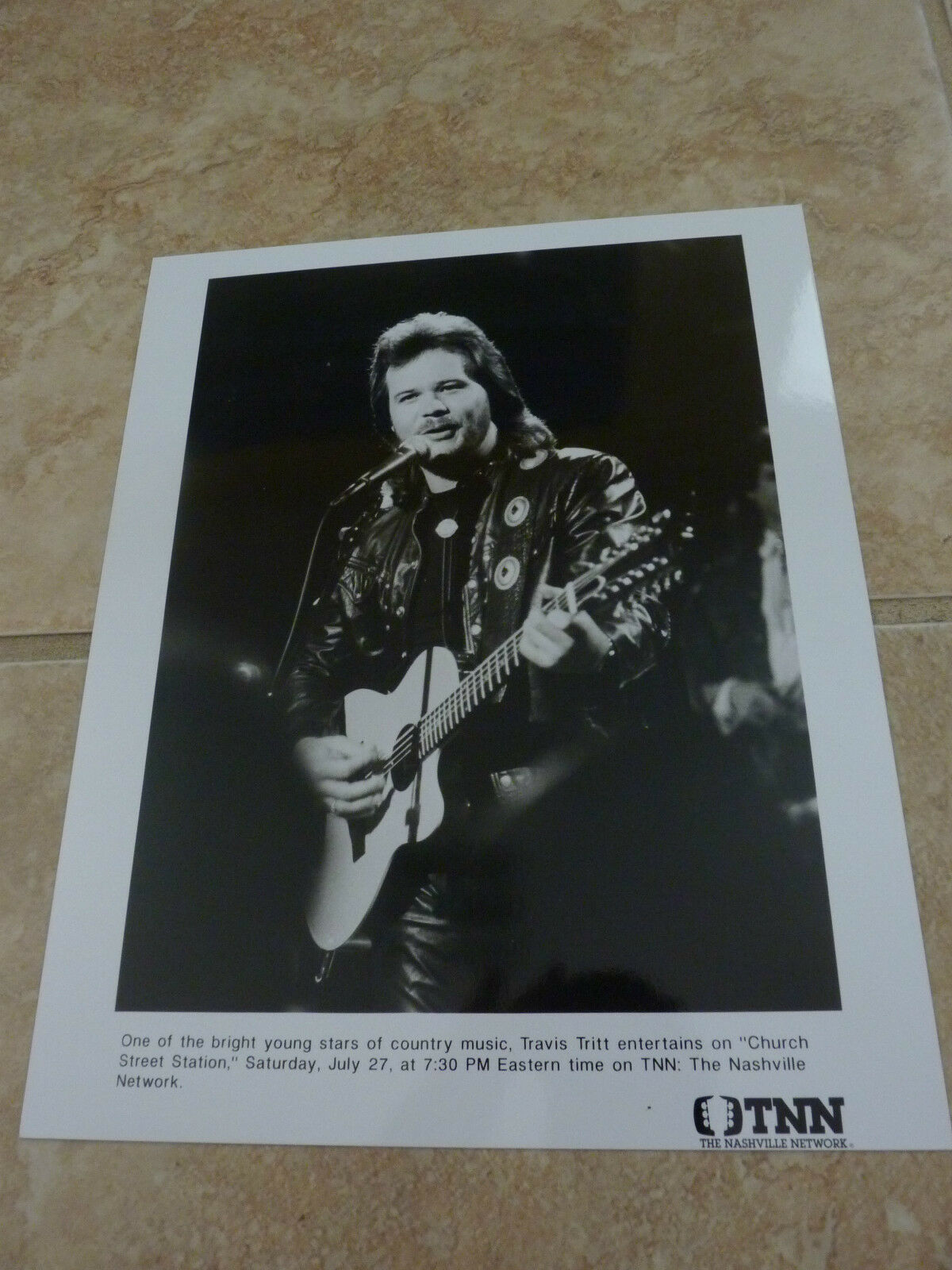 Travis Tritt 90's 8x10 B&W Publicity Picture Promo Photo | Autographia