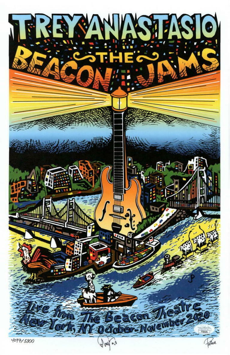 TREY ANASTASIO SIGNED AUTOGRAPH 11X17 CONCERT TOUR POSTER BEACON THEATRE NYC JSA COLLECTIBLE MEMORABILIA