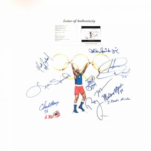 USA Olympic Boxing Multi signed 11x17 photo JSA Boxing Autographed LOA