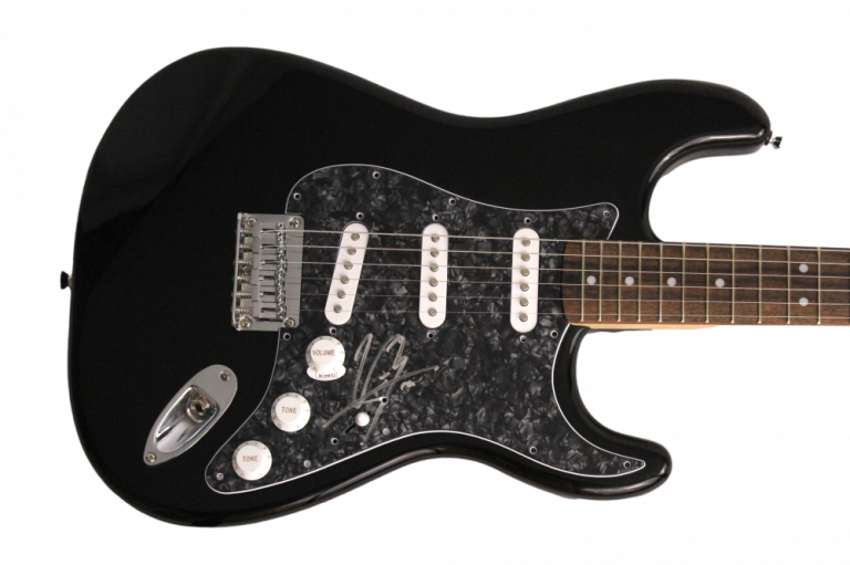 VINCE NEIL SIGNED AUTOGRAPH FULL SIZE B FENDER ELECTRIC GUITAR – MOTELY CRUE JSA COLLECTIBLE MEMORABILIA