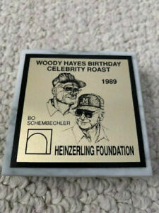 WOODY HAYES BIRTHDAY CELEBRITY ROAST PAPERWEIGHT 1989 OHIO STATE RARE