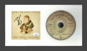 ZAC BROWN SIGNED AUTOGRAPH GROHL SESSIONS FRAMED CD DISPLAY – READY TO HANG! JSA COLLECTIBLE MEMORABILIA