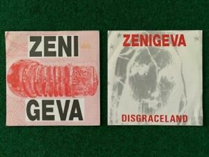 ZENI GEVA LOT OF 2 VINTAGE 7 INCH 45's DISGRACELAND+BLOODSEX JAPAN ROCK RARE