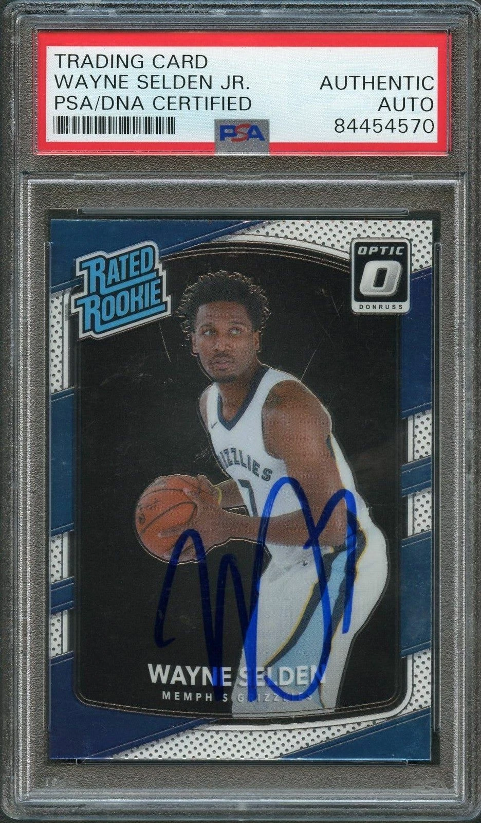2017-18 Donruss Optic #153 Wayne Selden Signed Card AUTO PSA Slabbed RC Grizzlie