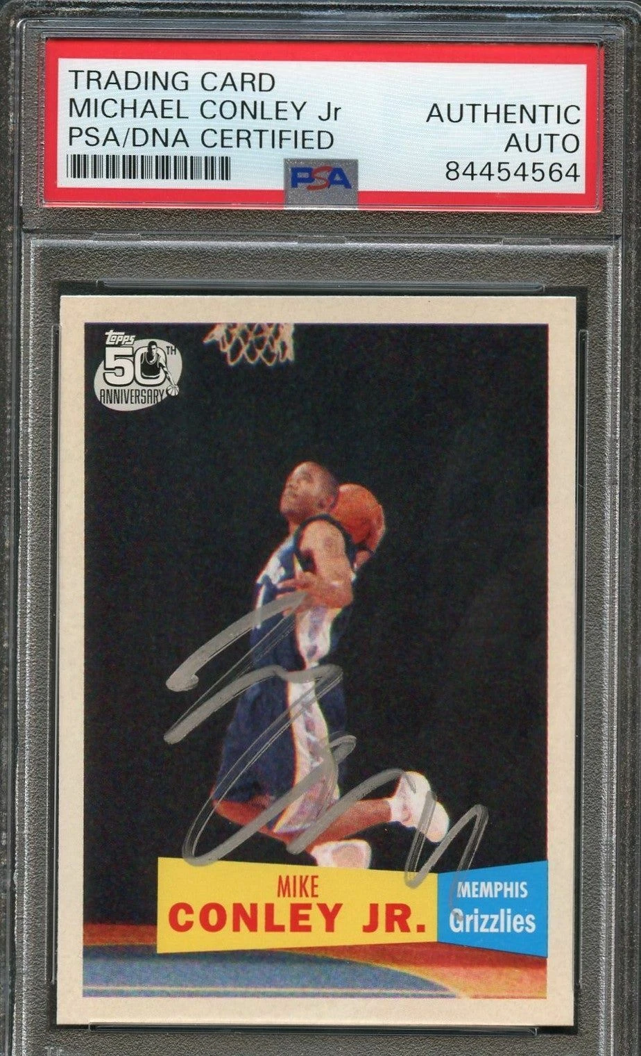 2007 Topps 50th Anniversary #114 Mike Conley Jr signed Auto Card PSA Slabbed RC