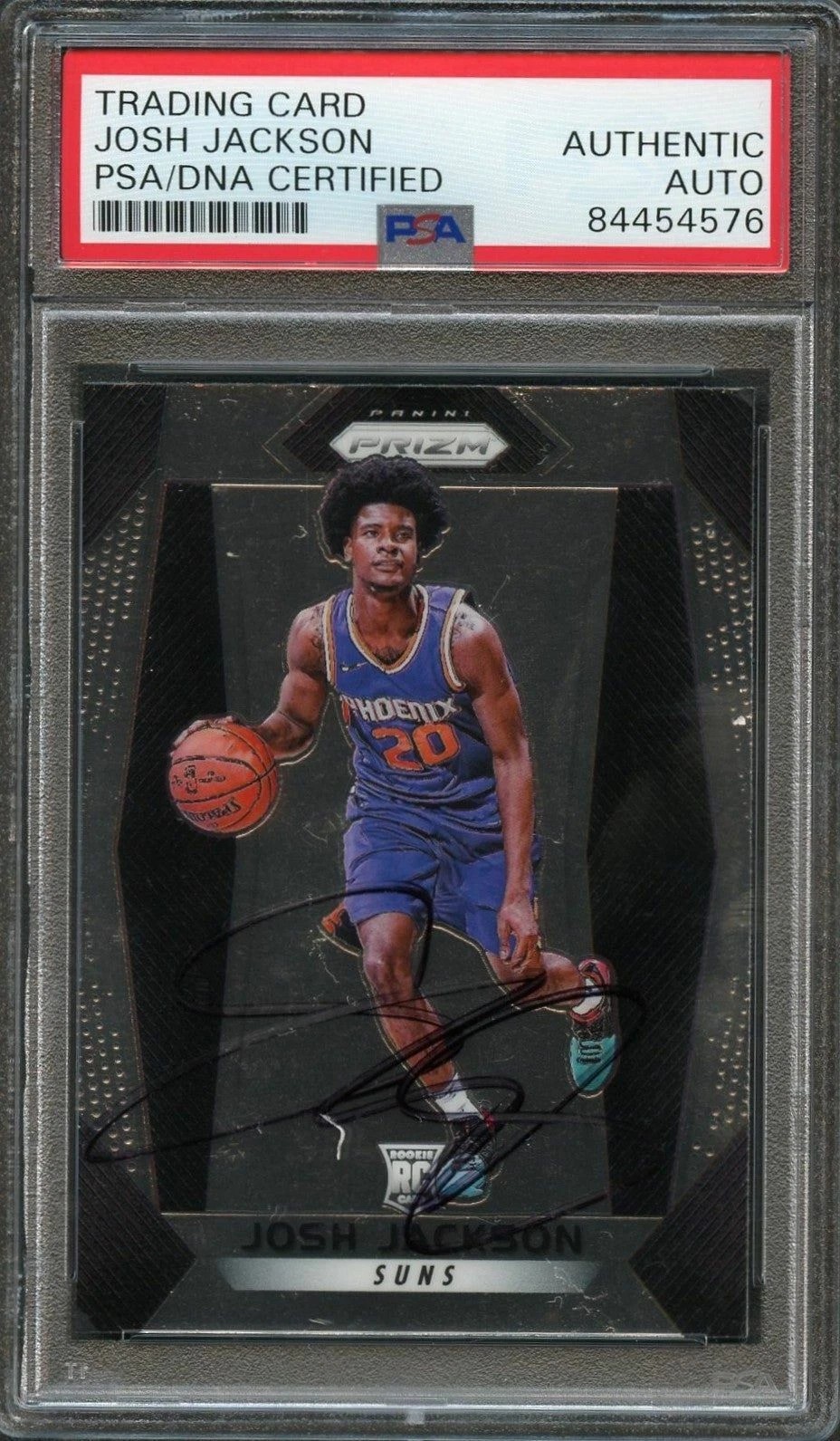 2017-18 Panini Prizm #61 Josh Jackson Signed Rookie Card AUTO PSA Slabbed RC Sun