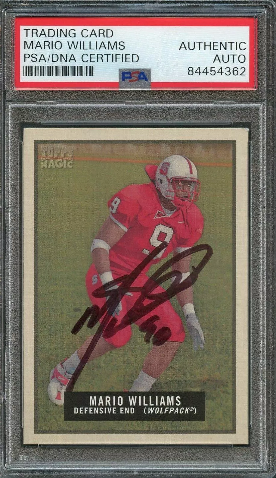 2009 Topps Magic #187 Mario Williams Signed Card PSA Slabbed