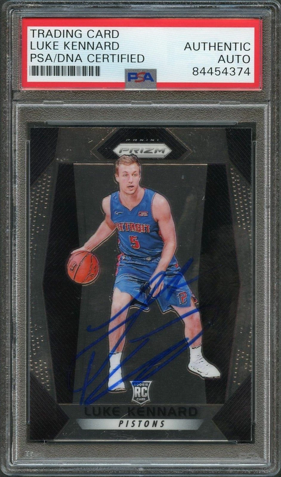 2017 Panini Prizm #171 Luke Kennard Signed Rookie Card AUTO PSA Slabbed Pistons