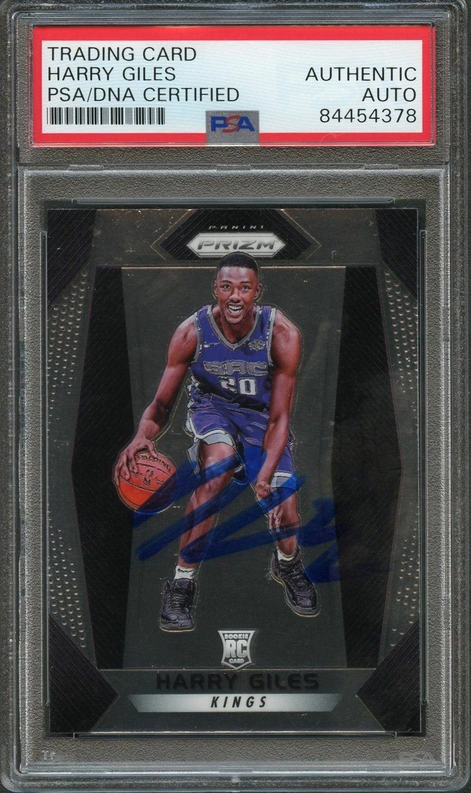 2017-18 Panini Prizm #28 HARRY GILES Signed Card AUTO PSA Slabbed RC