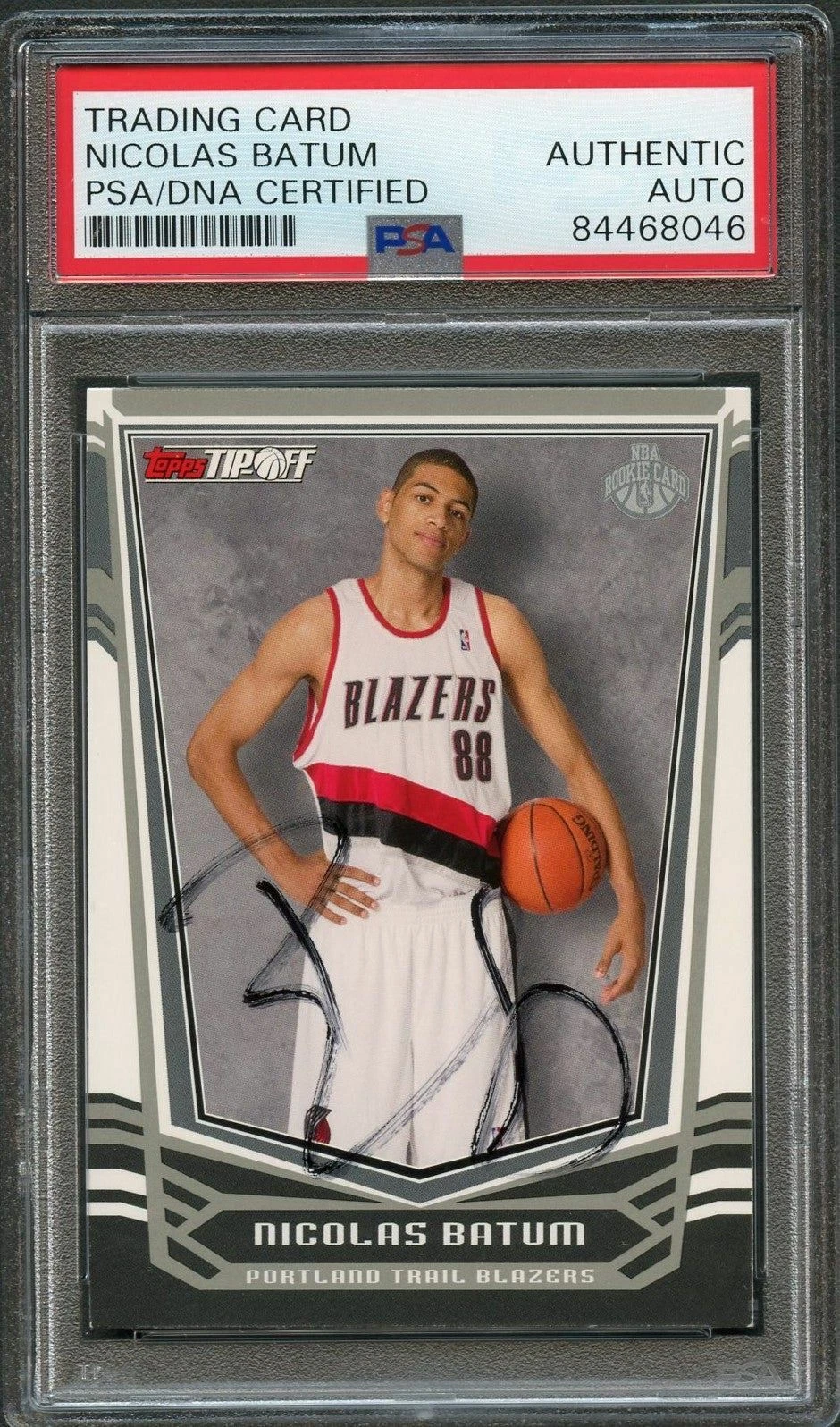 2008-09 Topps Tip-Off #136 Nicolas Batum Signed Rookie Card AUTO PSA Slabbed RC