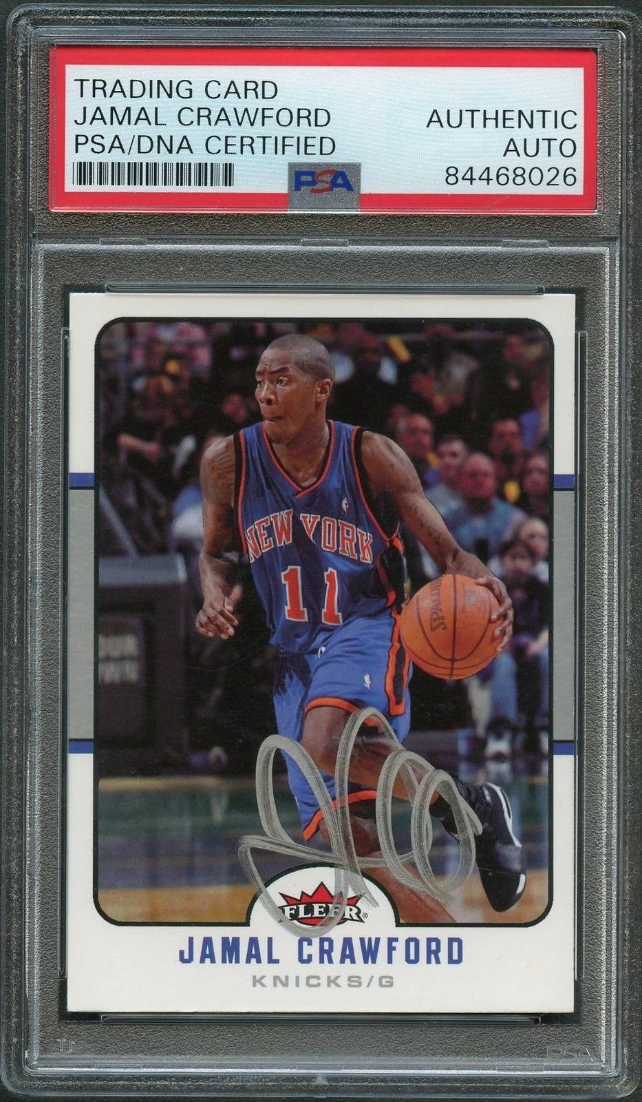 2006-07 Fleer #130 Jamal Crawford Signed Card AUTO PSA Slabbed Knicks