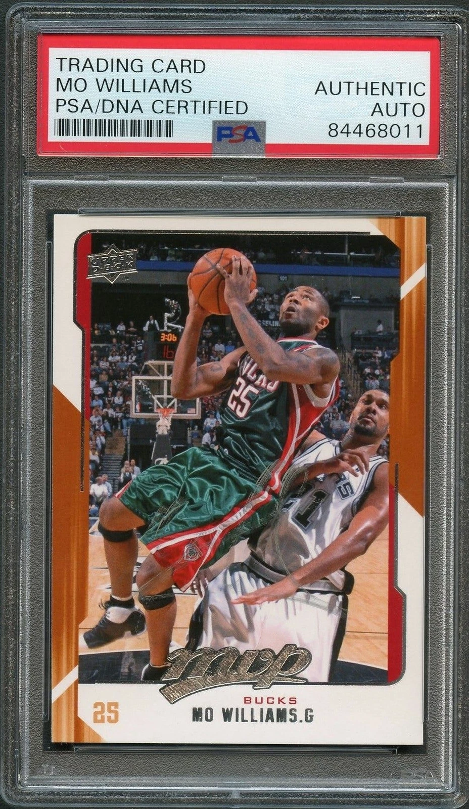 2008-09 Upper Deck MVP #86 Maurice Mo Williams Signed Card AUTO PSA Slabbed Buck
