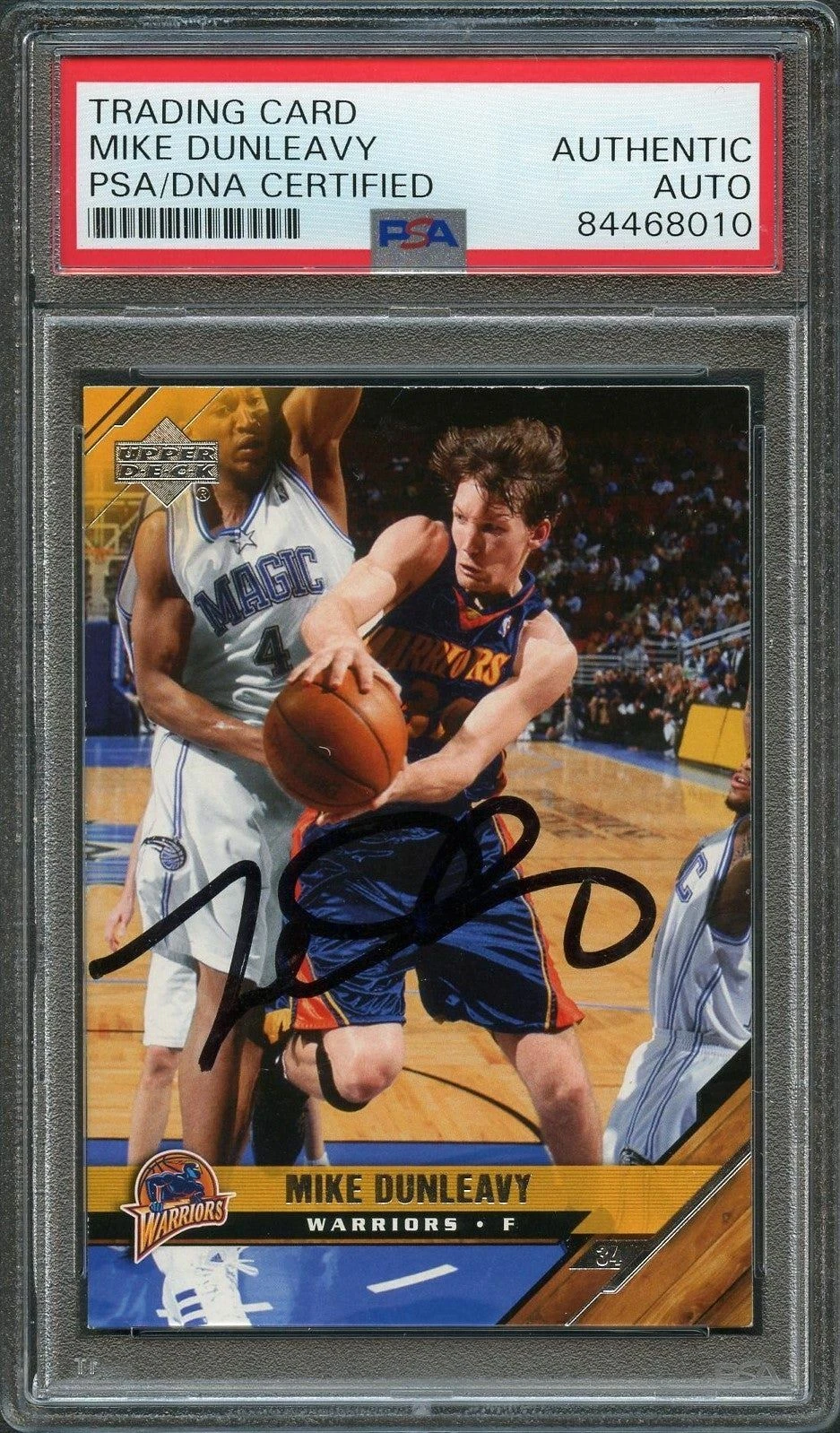 2005-06 Upper Deck #59 Mike Dunleavy Signed Card AUTO PSA Warriors