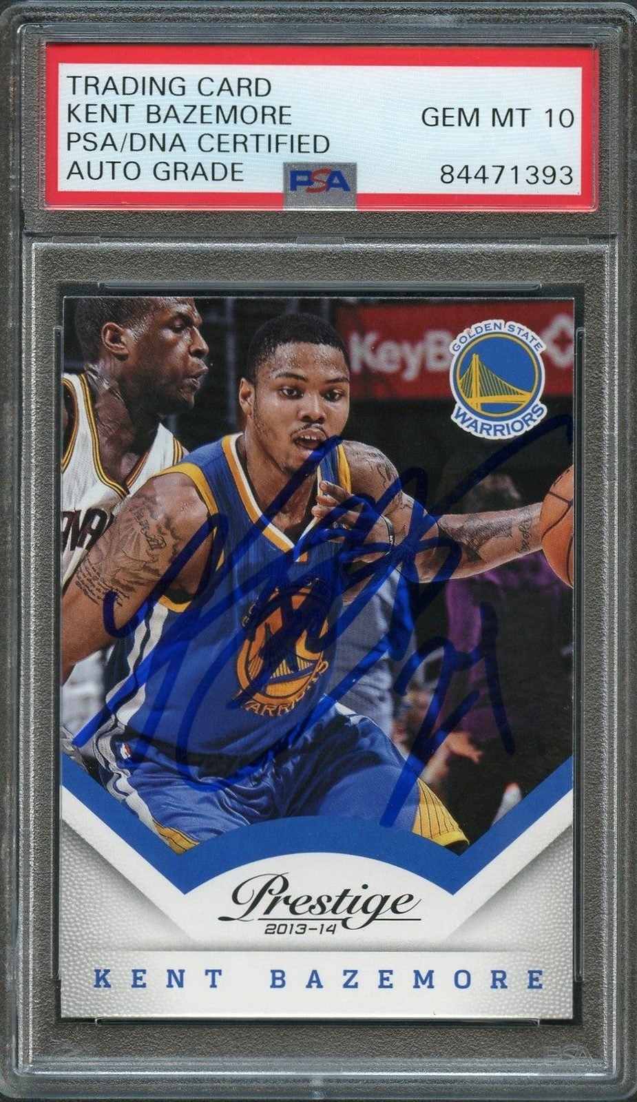 2013-14 Panini Prestige #54 KENT BAZEMORE Signed Card AUTO 10 PSA Slabbed Warrio