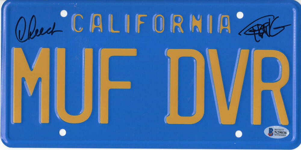 CHEECH & CHONG SIGNED LICENSE PLATE UP IN SMOKE AUTOGRAPH PROOF BECKETT COA 19 COLLECTIBLE MEMORABILIA