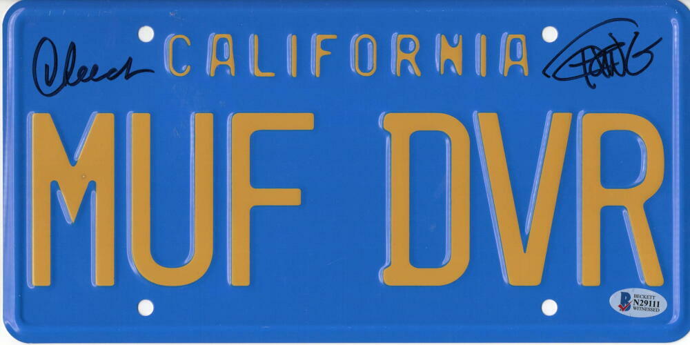 CHEECH & CHONG SIGNED LICENSE PLATE UP IN SMOKE AUTOGRAPH PROOF BECKETT COA 28 COLLECTIBLE MEMORABILIA