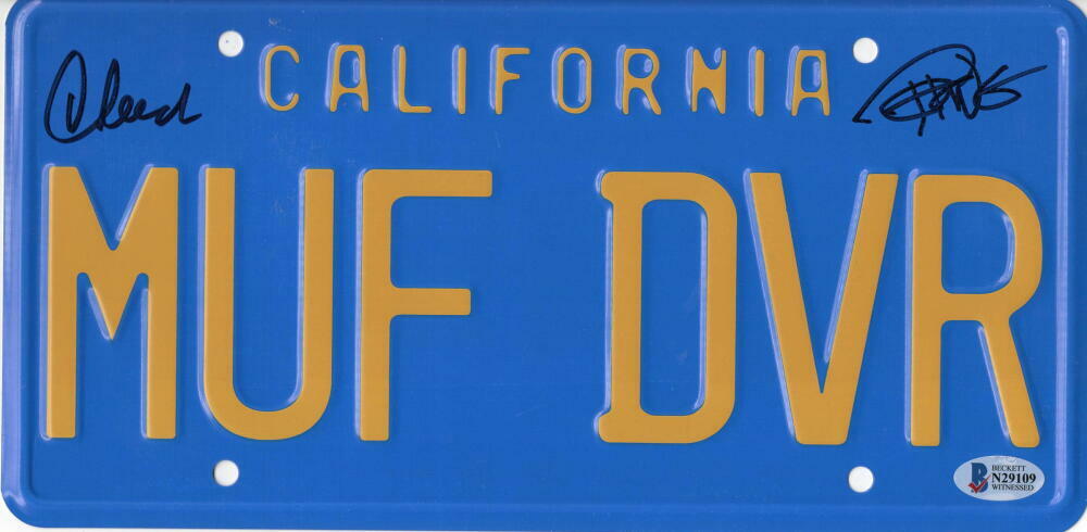 CHEECH & CHONG SIGNED LICENSE PLATE UP IN SMOKE AUTOGRAPH PROOF BECKETT COA 29 COLLECTIBLE MEMORABILIA