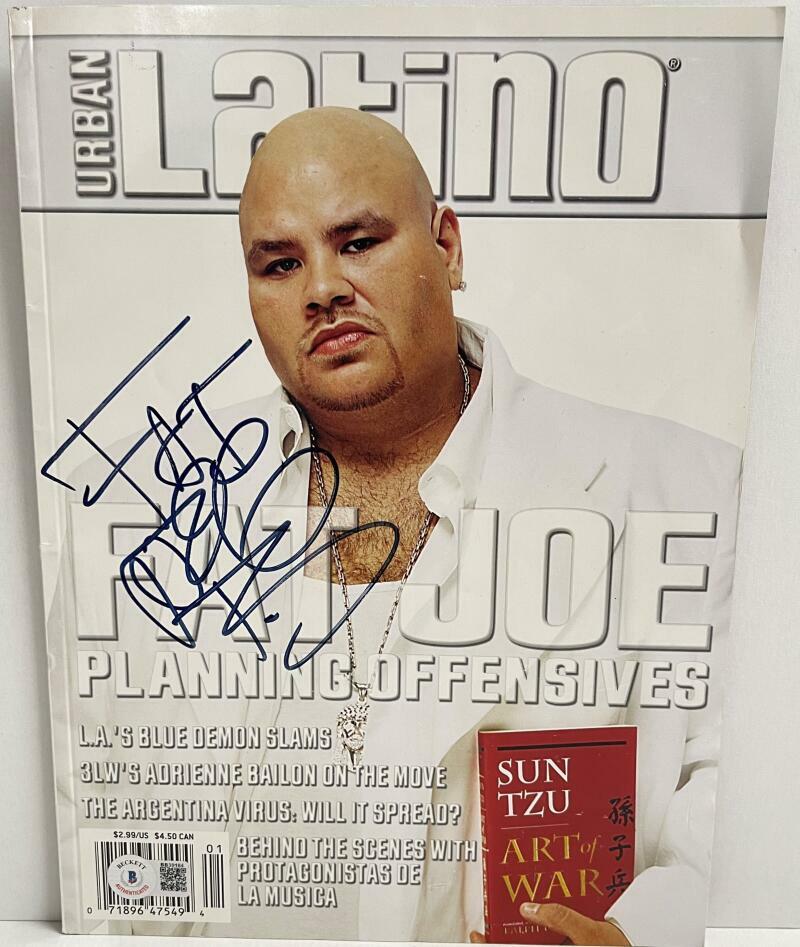 FAT JOE SIGEND URBAN LATINO MAGAZINE AUTHENTIC AUTOGRAPH BECKETT COA