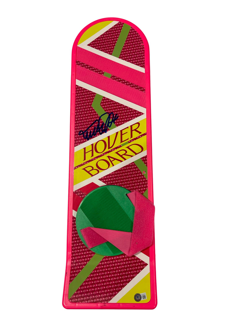 MICHAEL J FOX SIGNED BACK TO THE FUTURE HOVERBOARD AUTOGRAPH PROOF BECKETT 5