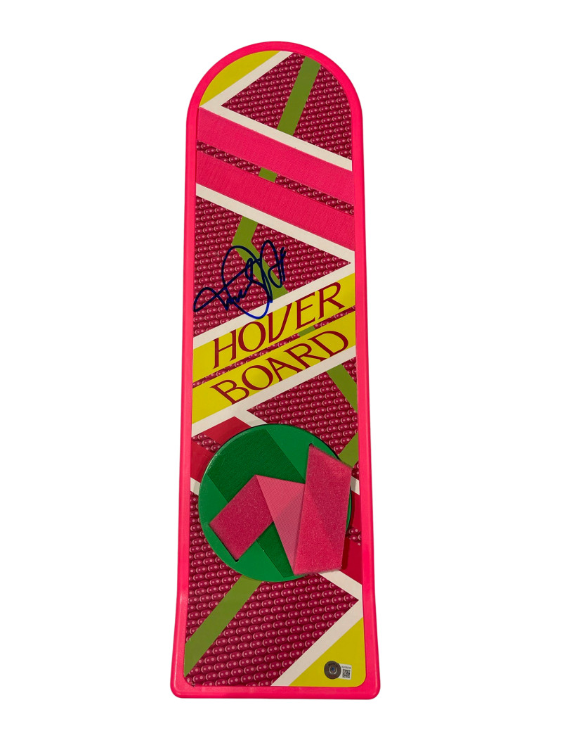 MICHAEL J FOX SIGNED BACK TO THE FUTURE HOVERBOARD AUTOGRAPH PROOF BECKETT 14