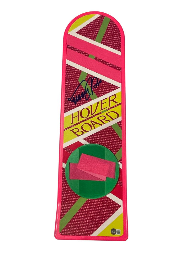 MICHAEL J FOX SIGNED BACK TO THE FUTURE HOVERBOARD AUTOGRAPH PROOF BECKETT 19