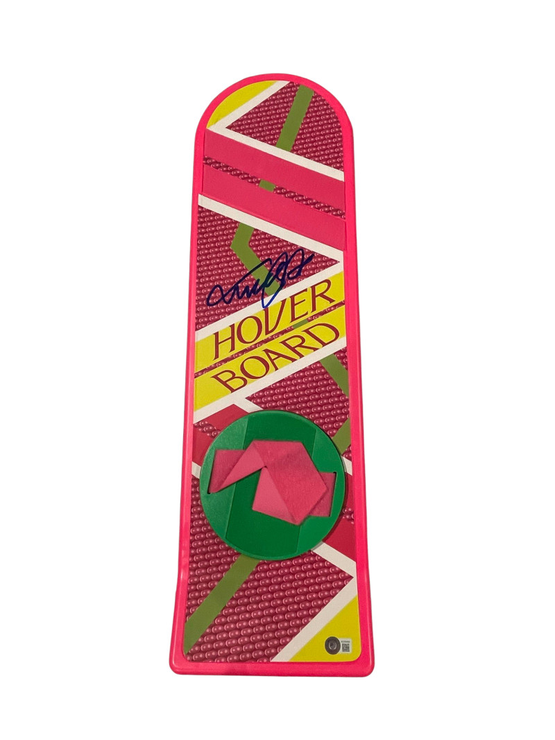 MICHAEL J FOX SIGNED BACK TO THE FUTURE HOVERBOARD AUTOGRAPH PROOF BECKETT 29