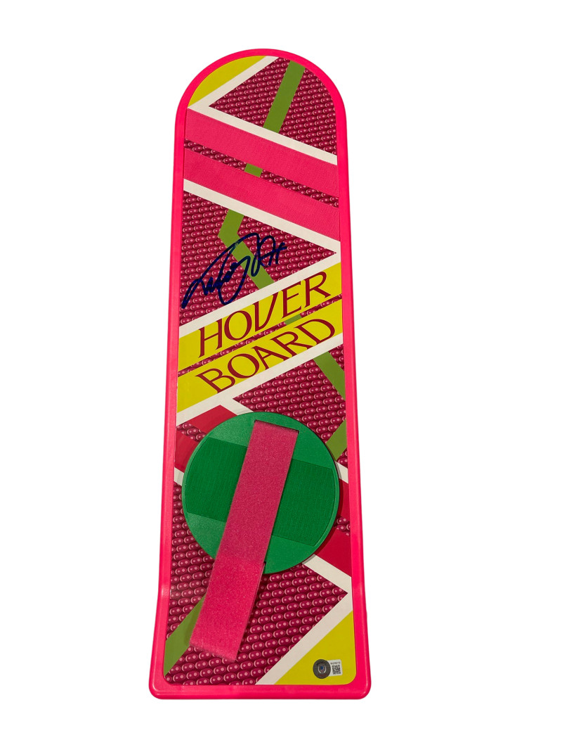 MICHAEL J FOX SIGNED BACK TO THE FUTURE HOVERBOARD AUTOGRAPH PROOF BECKETT 30
