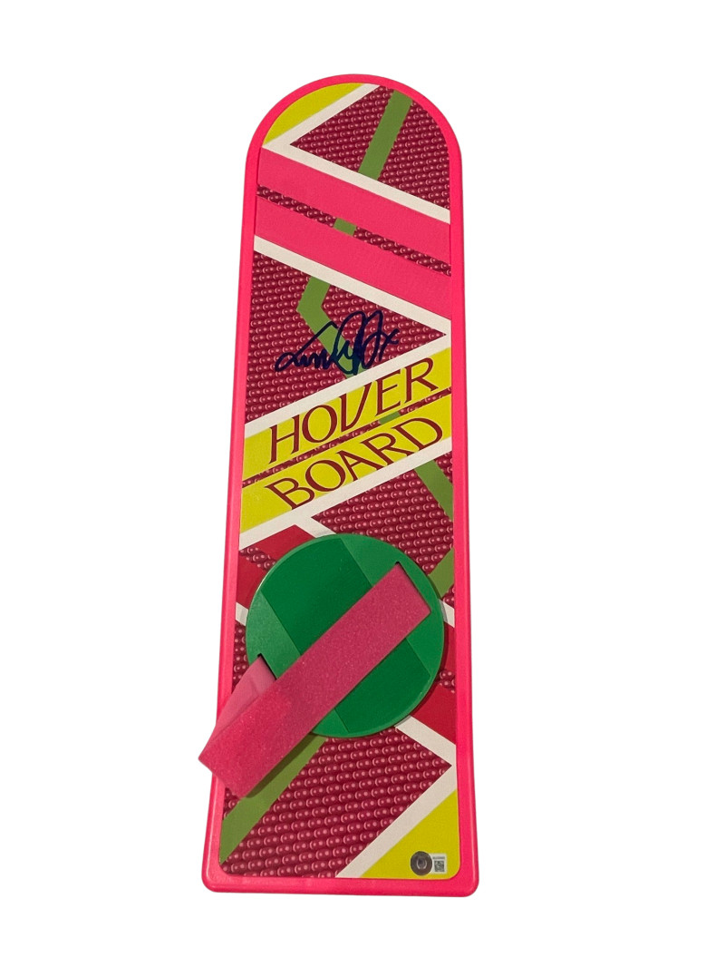 MICHAEL J FOX SIGNED BACK TO THE FUTURE HOVERBOARD AUTOGRAPH PROOF BECKETT 33