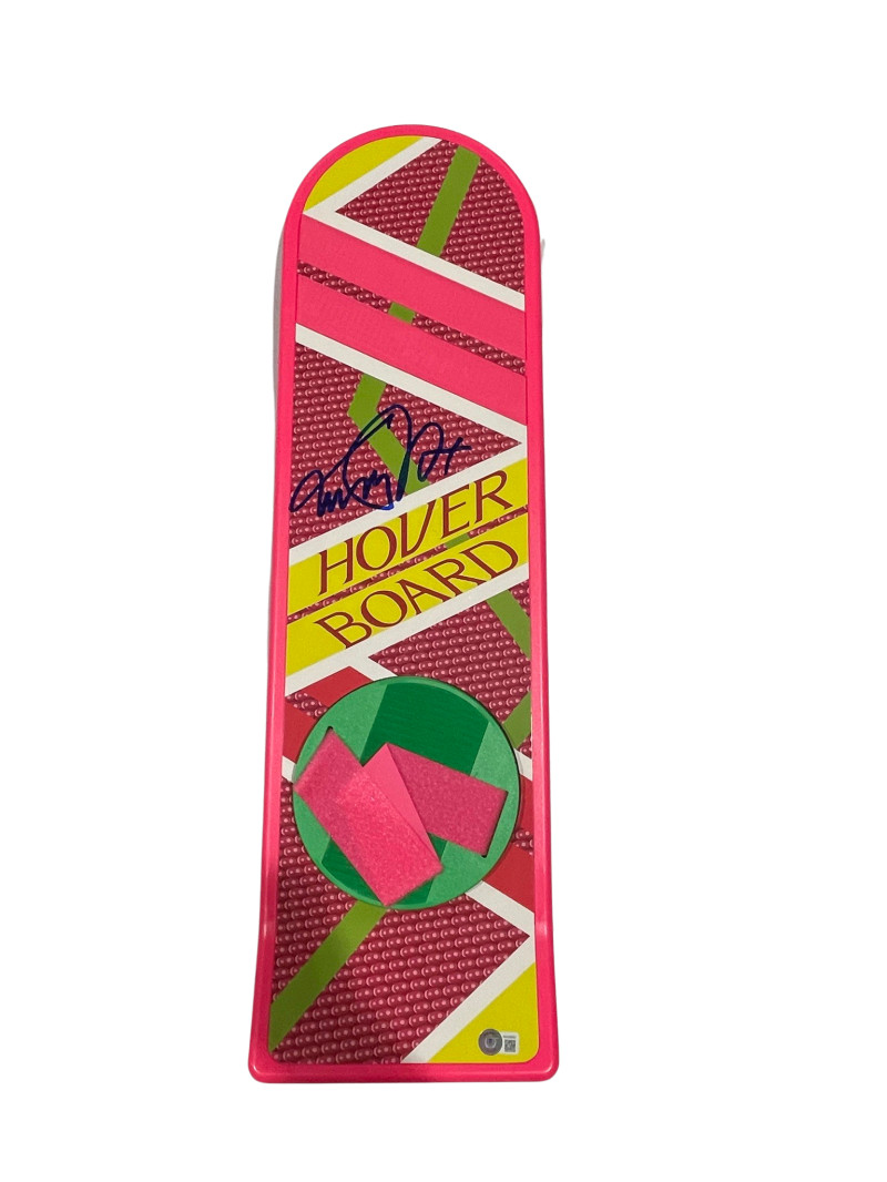 MICHAEL J FOX SIGNED BACK TO THE FUTURE HOVERBOARD AUTOGRAPH PROOF BECKETT 35