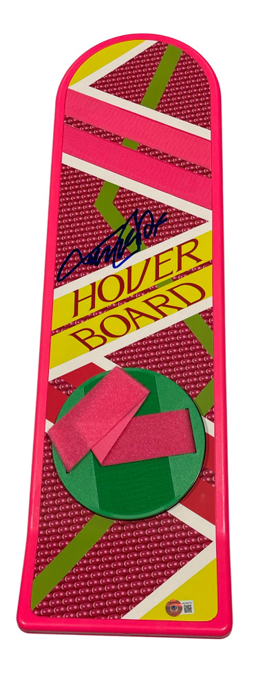 MICHAEL J FOX SIGNED BACK TO THE FUTURE HOVERBOARD AUTOGRAPH PROOF BECKETT 45
