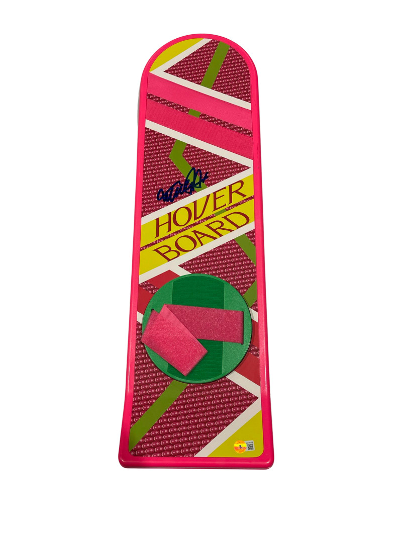 MICHAEL J FOX SIGNED BACK TO THE FUTURE HOVERBOARD AUTOGRAPH PROOF BECKETT 60