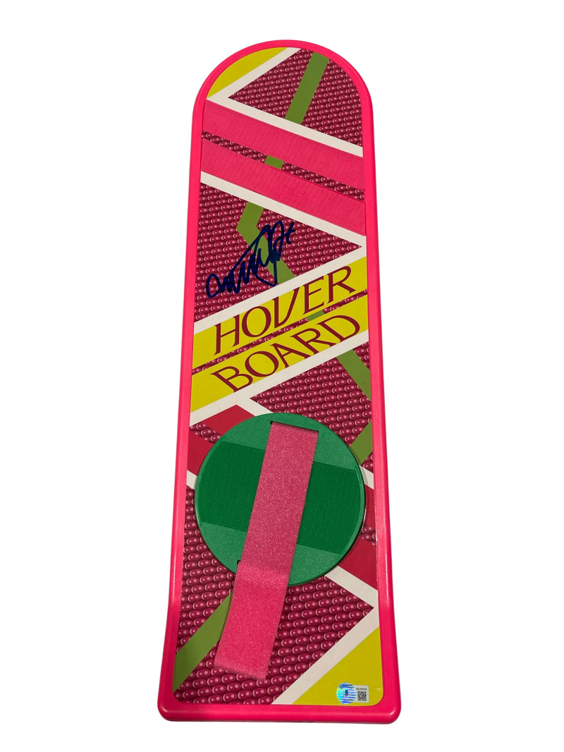 MICHAEL J FOX SIGNED BACK TO THE FUTURE HOVERBOARD AUTOGRAPH PROOF BECKETT 62