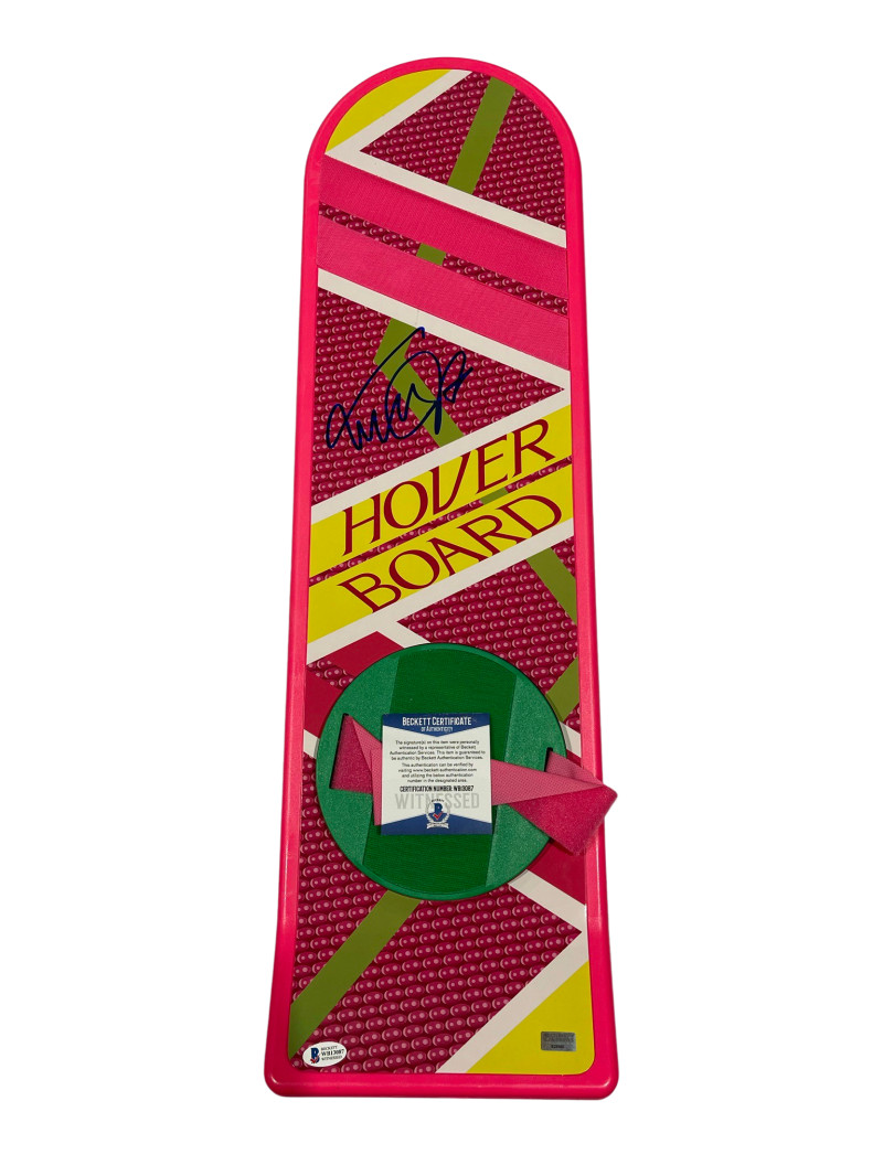 MICHAEL J FOX SIGNED BACK TO THE FUTURE HOVERBOARD AUTOGRAPH PROOF BECKETT 77